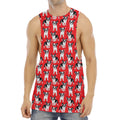 French Bulldog With Glasses Print Men's Muscle Tank Top
