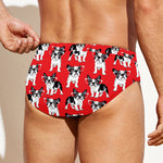 French Bulldog With Glasses Print Men's Swim Briefs