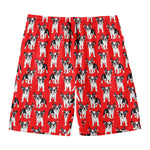 French Bulldog With Glasses Print Men's Swim Trunks