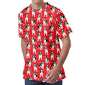 French Bulldog With Glasses Print Men's Velvet T-Shirt