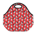 French Bulldog With Glasses Print Neoprene Lunch Bag