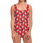 French Bulldog With Glasses Print One Piece Swimsuit