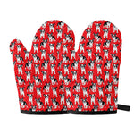French Bulldog With Glasses Print Oven Mitts