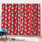 French Bulldog With Glasses Print Pencil Pleat Curtains