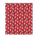 French Bulldog With Glasses Print Polyester Shower Curtain