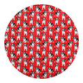 French Bulldog With Glasses Print Round Blanket