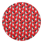 French Bulldog With Glasses Print Round Blanket