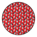 French Bulldog With Glasses Print Round Floor Mat
