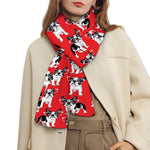 French Bulldog With Glasses Print Scarf