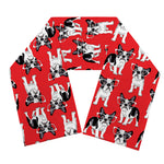 French Bulldog With Glasses Print Scarf