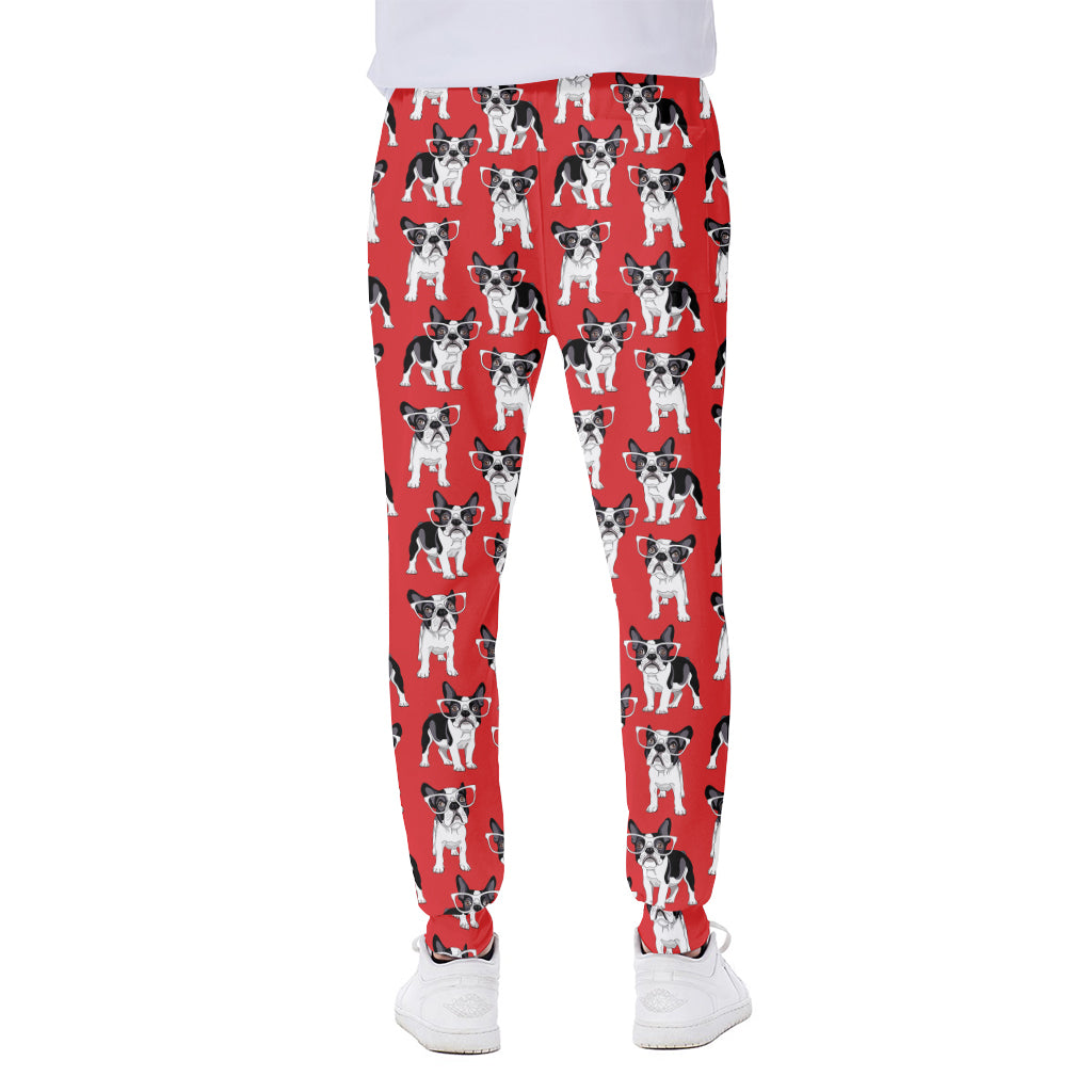 French Bulldog With Glasses Print Scuba Joggers