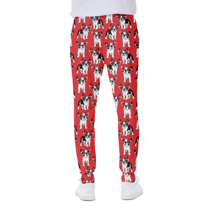 French Bulldog With Glasses Print Scuba Joggers