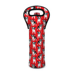 French Bulldog With Glasses Print Single Neoprene Wine Tote
