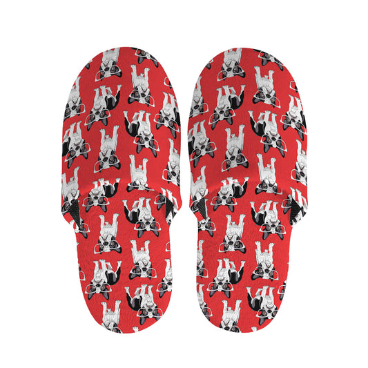 French Bulldog With Glasses Print Slippers