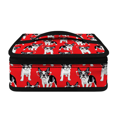 French Bulldog With Glasses Print Small Lunch Bag