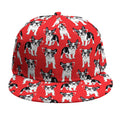 French Bulldog With Glasses Print Snapback Cap