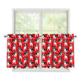French Bulldog With Glasses Print Tier Curtains