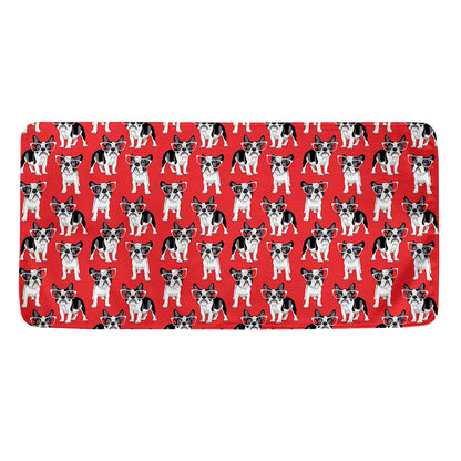French Bulldog With Glasses Print Towel