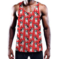 French Bulldog With Glasses Print Men's Workout Tank Top