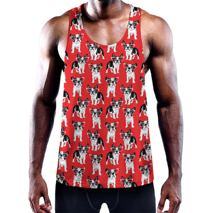 French Bulldog With Glasses Print Training Tank Top