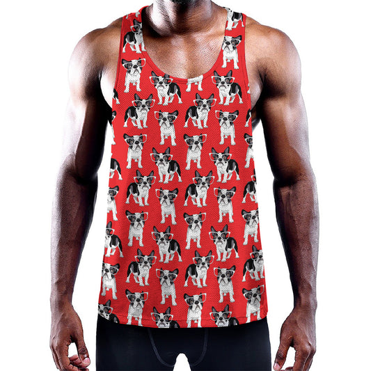 French Bulldog With Glasses Print Training Tank Top