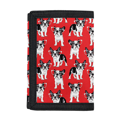 French Bulldog With Glasses Print Trifold Wallet