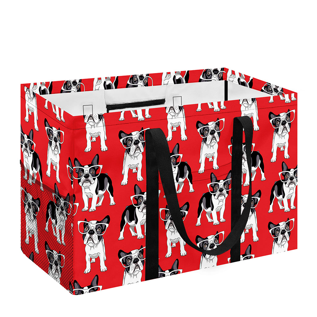 French Bulldog With Glasses Print Utility Tote Bag