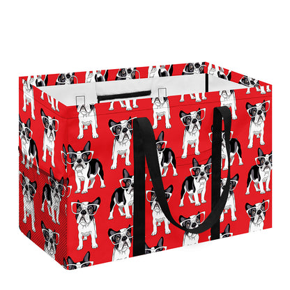 French Bulldog With Glasses Print Utility Tote Bag