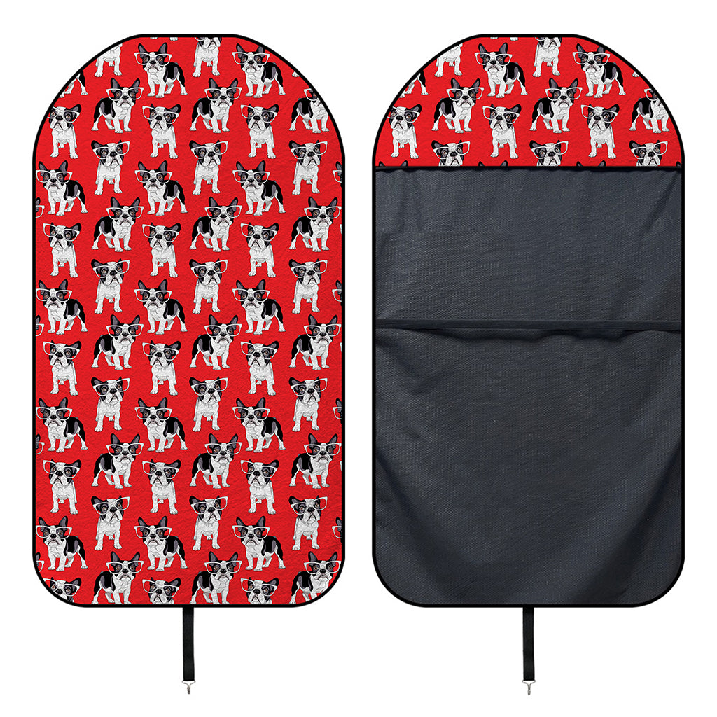 French Bulldog With Glasses Print Waterproof Car Seat Cover