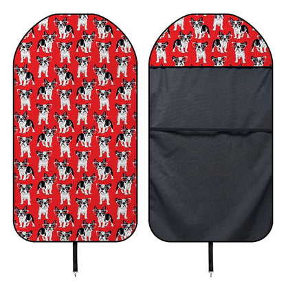 French Bulldog With Glasses Print Waterproof Car Seat Cover