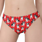 French Bulldog With Glasses Print Women's Panties