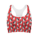 French Bulldog With Glasses Print Women's Sports Bra
