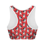 French Bulldog With Glasses Print Women's Sports Bra