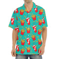 French Fries And Cola Pattern Print Aloha Shirt