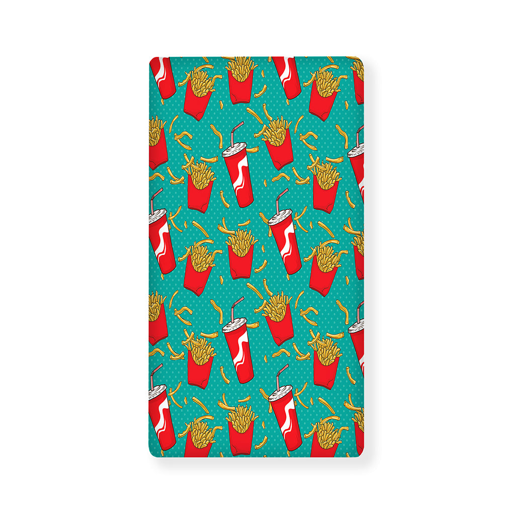French Fries And Cola Pattern Print Baby Crib Sheet