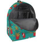 French Fries And Cola Pattern Print Backpack