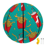 French Fries And Cola Pattern Print Basketball