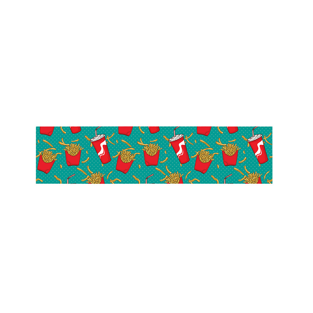 French Fries And Cola Pattern Print Bed Runner