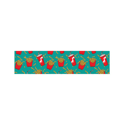 French Fries And Cola Pattern Print Bed Runner