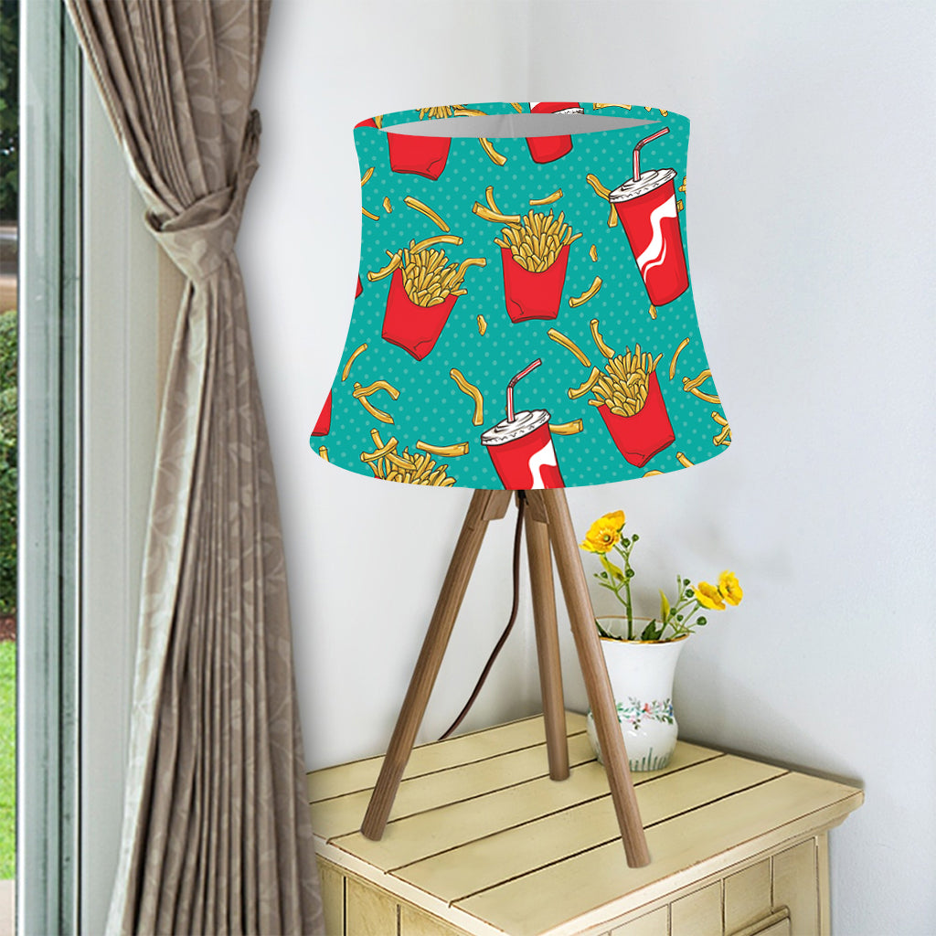 French Fries And Cola Pattern Print Bell Lamp Shade