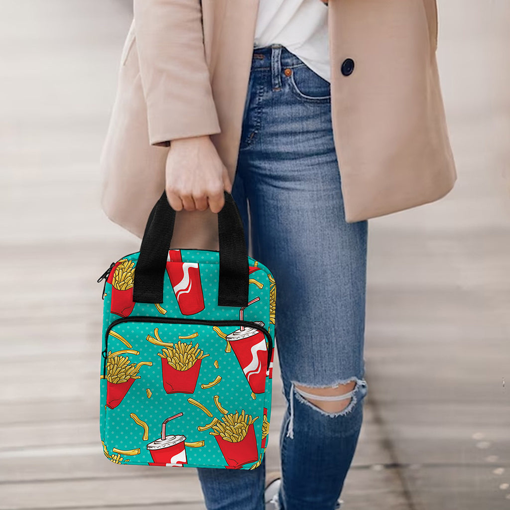 French Fries And Cola Pattern Print Bible Tote Bag