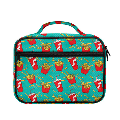 French Fries And Cola Pattern Print Briefcase Bible Bag