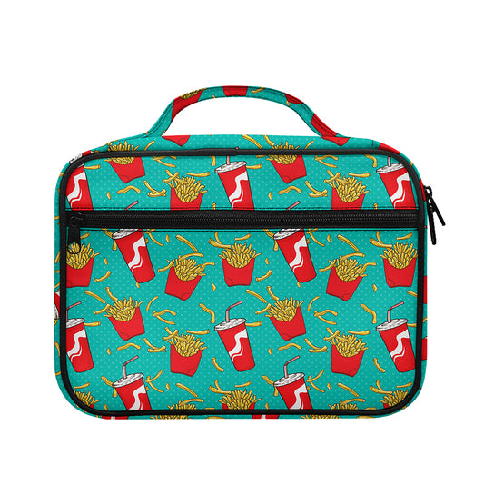 French Fries And Cola Pattern Print Briefcase Bible Bag