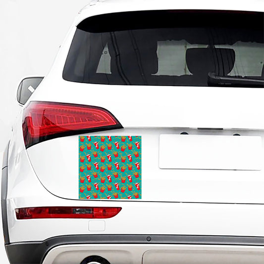 French Fries And Cola Pattern Print Car Sticker