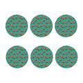 French Fries And Cola Pattern Print Coaster Set