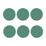 French Fries And Cola Pattern Print Coaster Set