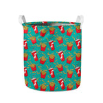 French Fries And Cola Pattern Print Collapsible Laundry Basket
