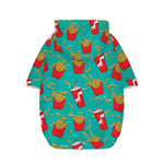 French Fries And Cola Pattern Print Dog Zip Up Hoodie