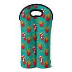 French Fries And Cola Pattern Print Double Neoprene Wine Tote