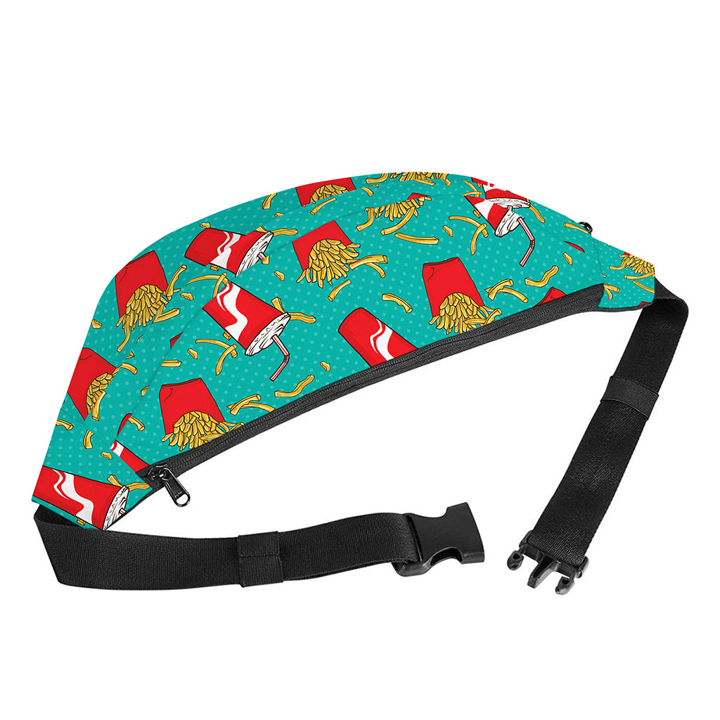 French Fries And Cola Pattern Print Fanny Pack